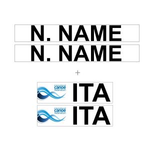 Sticker: Name and Flag (ICF Style)