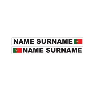 Sticker: Name and Flag (ICF Style)
