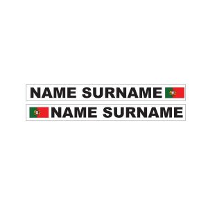 Sticker: Name and Flag (ICF Style)